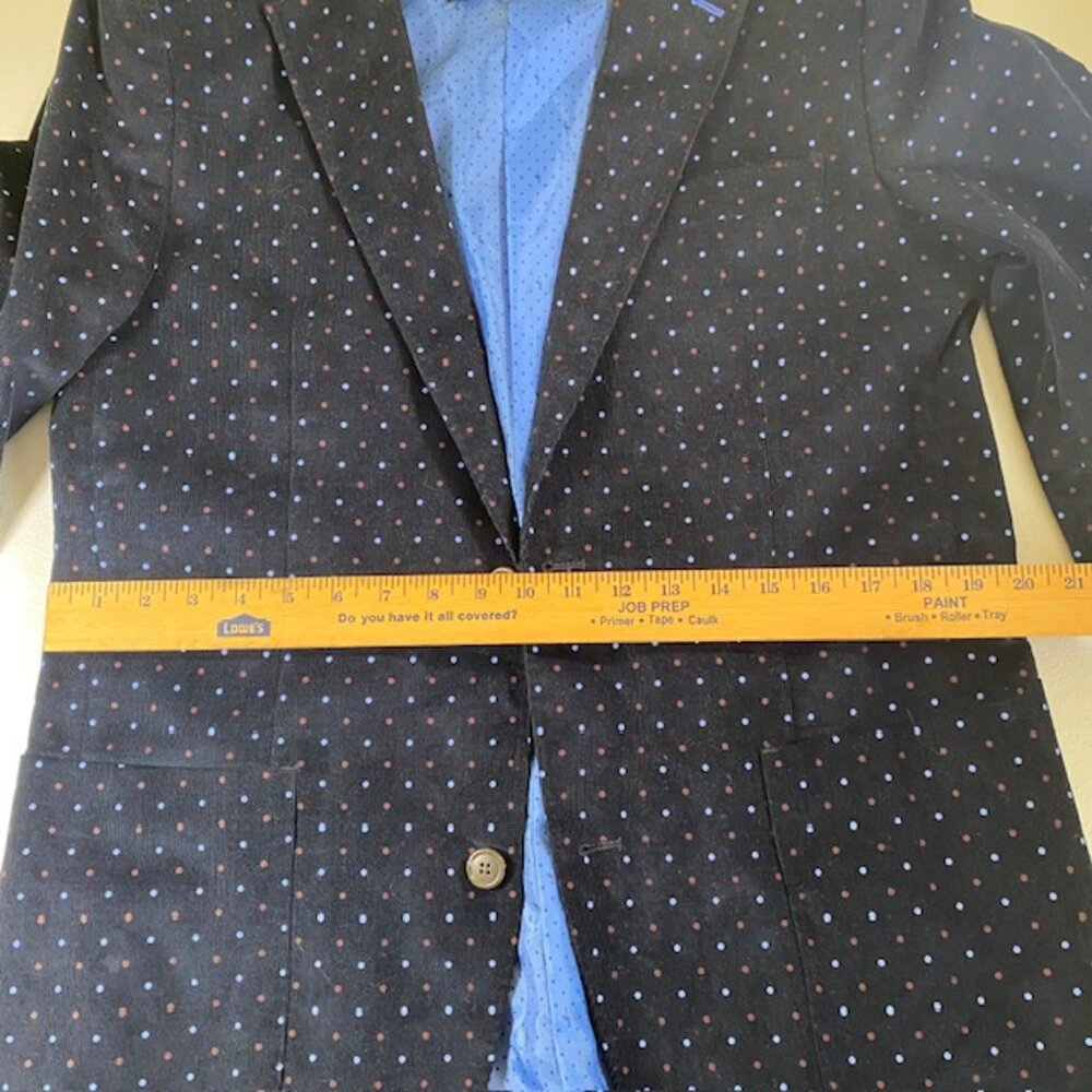 Tailorbyrd Collection Sport Jacket Men's size 40L Cotton Stylish navy blue - Picture 6 of 14